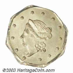 1860 $1 Liberty Octagonal 1 Dollar, BG-1102, R.4, MS66 PCGS.