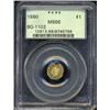 Image 3 : 1860 $1 Liberty Octagonal 1 Dollar, BG-1102, R.4, MS66 PCGS.