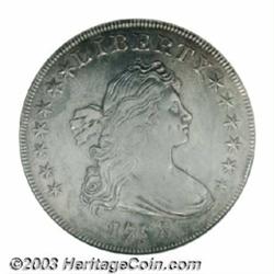 1798 $1 Large Eagle--Obverse Tooled--ANACS. AU Details, Net XF40.