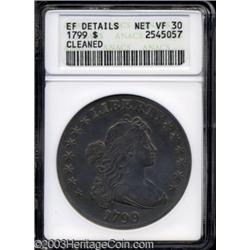1799 $1--Cleaned--ANACS. XF Details, Net VF30.