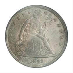 1842 $1 MS63 PCGS.