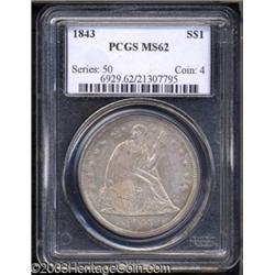 1843 $1 MS62 PCGS.