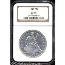 1845 $1 XF45 NGC.
