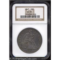 1847 $1 AU55 NGC.