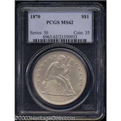 1870 $1 MS62 PCGS.