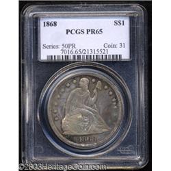 1868 $1 PR65 PCGS.