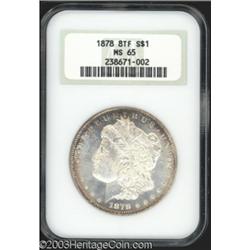 1878 8TF $1 MS65 NGC.
