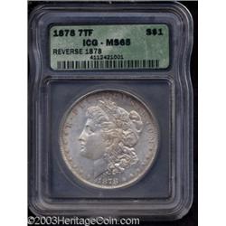 1878 7TF $1 Reverse of 1878 MS65 ICG.