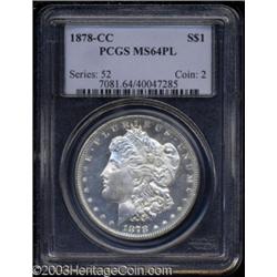 1878-CC $1 MS64 Prooflike PCGS.