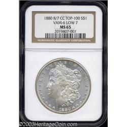 1880-CC $1 8 Over Low 7 MS65 NGC.