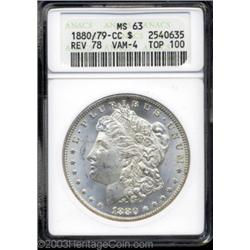 1880/79-CC $1 Reverse of 1878 MS63 ANACS.