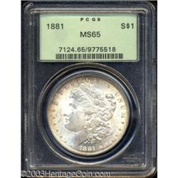 1881 $1 MS65 PCGS.
