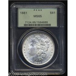 1881 $1 MS65 PCGS.