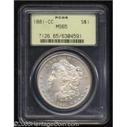 1881-CC $1 MS65 PCGS.