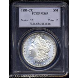 1881-CC $1 MS65 PCGS.