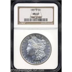 1881-S $1 MS67 NGC.