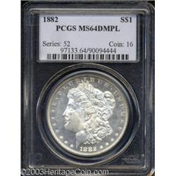 1882 $1 MS64 Deep Mirror Prooflike PCGS.