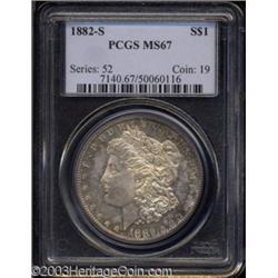 1882-S $1 MS67 PCGS.