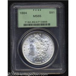 1884 $1 MS65 PCGS.