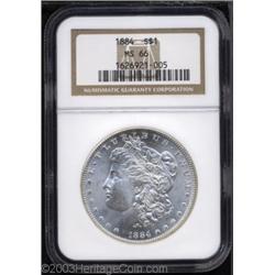 1884 $1 MS66 NGC.