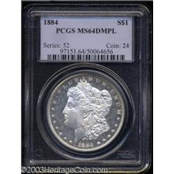 1884 $1 MS64 Deep Mirror Prooflike PCGS.