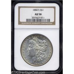 1884-S $1 AU58 NGC.