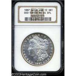 1887 $1 MS64 Deep Mirror Prooflike NGC.