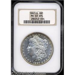 1887/6 $1 MS63 Deep Mirror Prooflike NGC.
