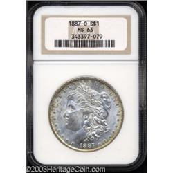 1887-O $1 MS63 NGC.
