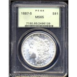 1887-S $1 MS65 PCGS.