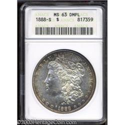 1888-S $1 MS63 Deep Mirror Prooflike ANACS.