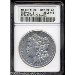 1889-CC $1--Scratched, Cleaned--ANACS. AU Details, Net XF40.
