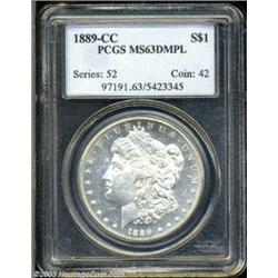 1889-CC $1 MS63 Deep Mirror Prooflike PCGS.