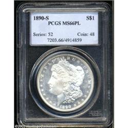 1890-S $1 MS66 Prooflike PCGS.