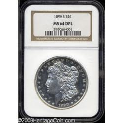 1890-S $1 MS64 Deep Mirror Prooflike NGC.