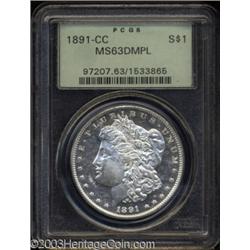 1891-CC $1 MS63 Deep Mirror Prooflike PCGS.