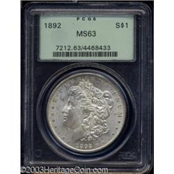 1892 $1 MS63 PCGS.