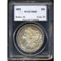 1892 $1 MS65 PCGS.