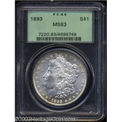 1893 $1 MS63 PCGS.