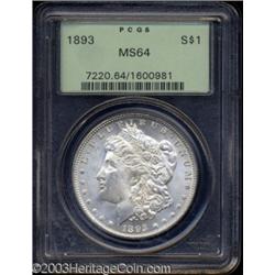 1893 $1 MS64 PCGS.