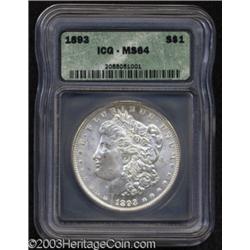 1893 $1 MS64 ICG.