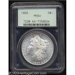 1893 $1 MS64 PCGS.