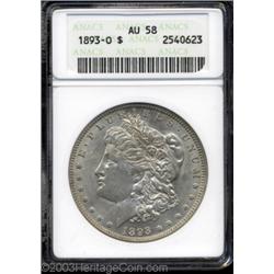 1893-O $1 AU58 ANACS.