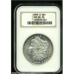 1893-O $1 MS64 Prooflike NGC.