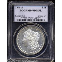 1898-S $1 MS63 Deep Mirror Prooflike PCGS.