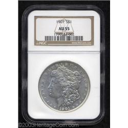 1901 $1 AU55 NGC.