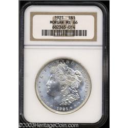 1921 $1 MS66 NGC.
