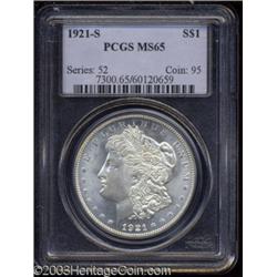 1921-S $1 MS65 PCGS.