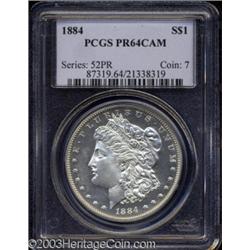 1884 $1 PR64 Cameo PCGS.