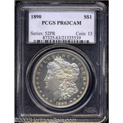 1890 $1 PR63 Cameo PCGS.